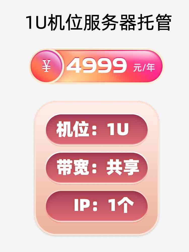 湖北1U百兆共享服务器托管