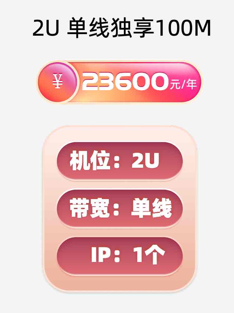 湖北单线100M服务器托管价格