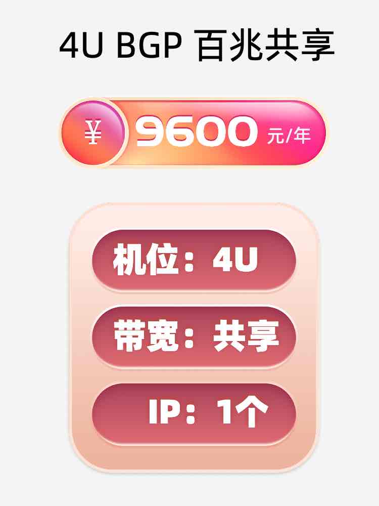 湖北百兆共享服务器托管价格
